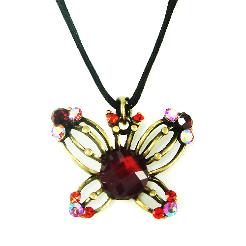 Rosso farfalla swarovski - rosso,