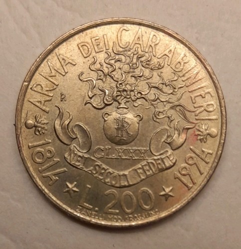 Moneta 200 lire arma - ,