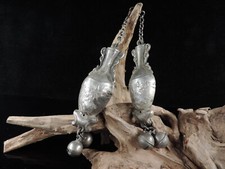 Raro antico ornamento tibetano in argento di cappello da donna