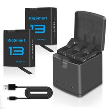 Per fotocamera Gopro Hero 13 con scatola caricabatterie + batteria ricaricabile 2x 2100mAh