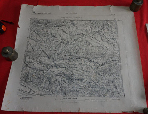 Rara carta mappa grassano - mappa,