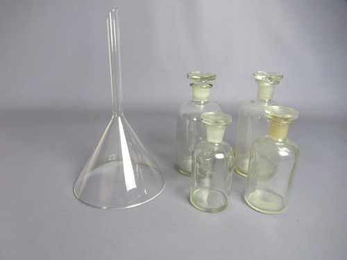 Vintage 1950s pharmacy - vintage, bottles