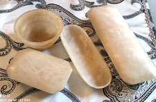 Prezioso antico set bagno toilette alabastro Italy Castellina Marittima