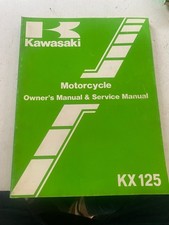 MANUALE SERVICE  & OWNER'S MANUAL KAWASAKI KX 125 1987