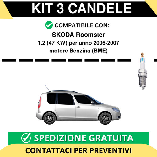 Kit candele per skoda - 3,