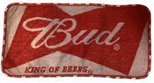 BUD KING OF BEERS TOVAGLIETTA SPUGNA ORIGINALE ROSSA RED PUB TOWEL PROMOZIONALE