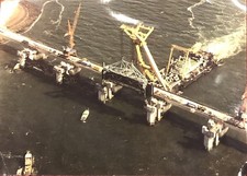 Foto - cartolina 21x15 costruzione Maeslantkering Rotterdam - Ingegneria civile