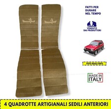 Quadrotte Fiat Panda Sisley Canoa Centrali Sedili ANTERIORI velluto beige