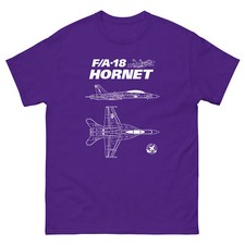 Maglietta F/A-18 Hornet American Fighter Jet design pulito