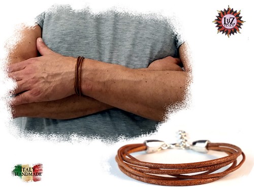 Bracciale uomo cuoio - uomo,