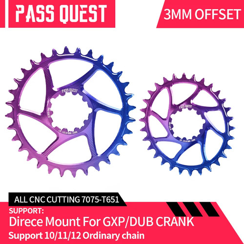 Guarnitura offset 3mm mtb - guarnitura,