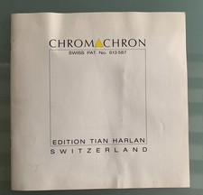 Catalogo originale Chromachron anni '90  wrist watch (italiano-inglese)