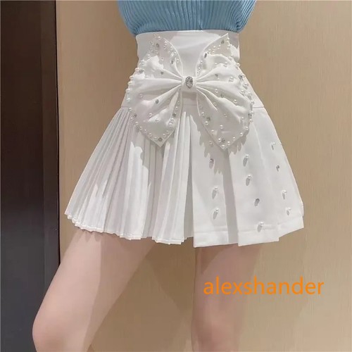 Cute pleated high - pleated, short