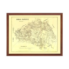 Vecchia mappa di Bell County