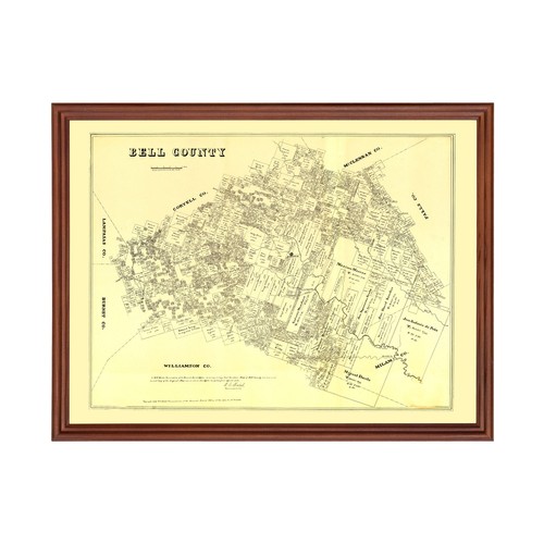 Vecchia mappa bell county - vecchia,