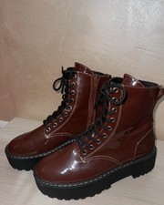 Anfibi Marroni Lucidi H&M N’40