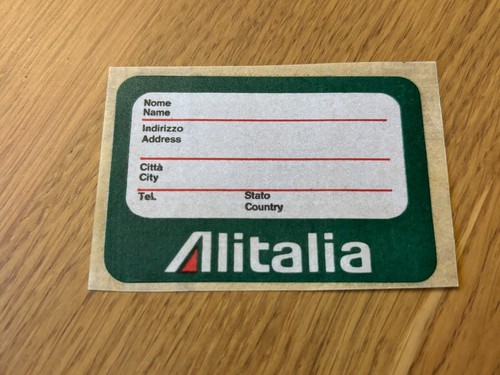 Alitalia baggage label - , /