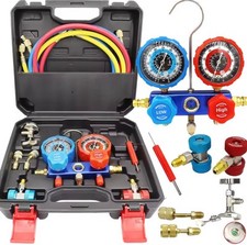 Manometri Ricarica Aria Condizionata R22 R410A R134a R404a Con Tubi