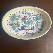 Maiolica Deruta gallo dipinto