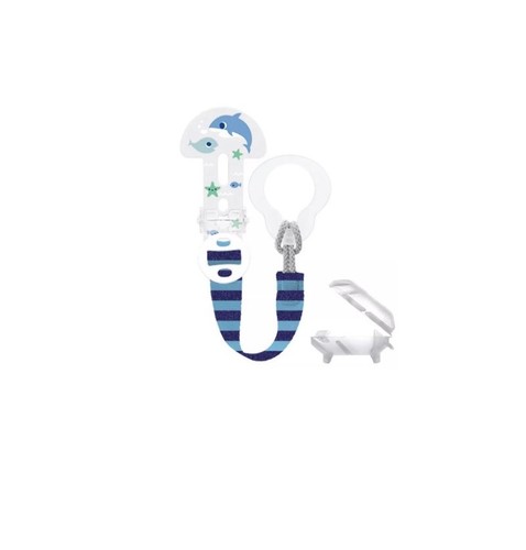 Mam catenella ciuccio azzurro - catenella,