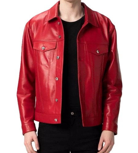 Giacca camionista uomo rossa