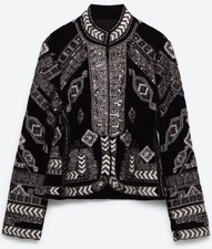 Zara giacca nera velluto - nera,