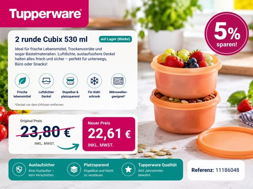 Tupperware cubix 530 - cubix, ml