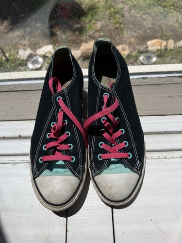 Converse nere con accento - , rosa