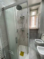 Box doccia  2 lati scorrevoli 90X70- vetro temperato con profili bianchi