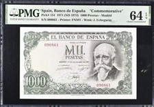 Billete 1000 pesetas 1971 - pesetas, pmg