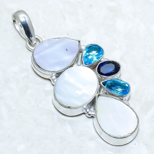 Pendente argento con gemma - pendente,