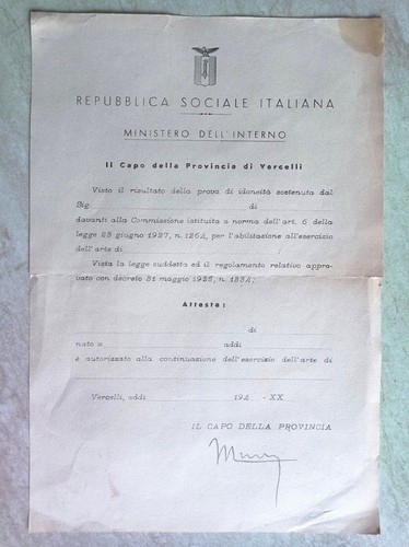 Attestato rsi repubblica - rsi,