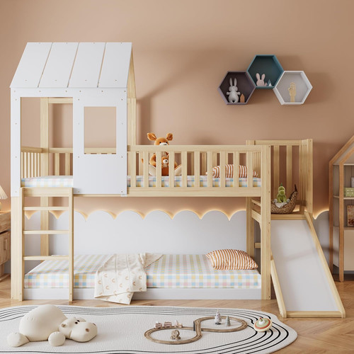 Letto castello con scala - letto,