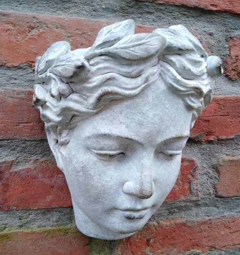Parete giardino busto statua - giardino,