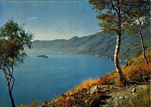 Cartolina epoca lago - d'epoca,