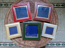 Lotto 5 Pezzi Cornici Portafoto Quadrate Da Tavolo Vintage 1982 Circa