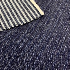Tessuto Jeans Rigato Double