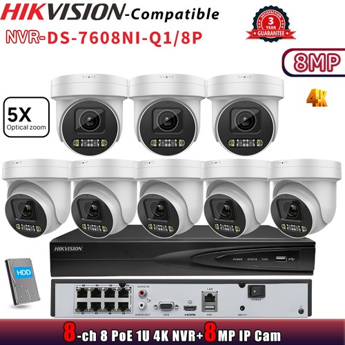 Kit fotocamera hikvision 8poe - kit,