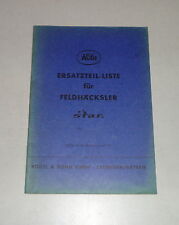 Catalogo Ricambi/Lista Parti di Ricambio Köla Trincia Semovente Star Da