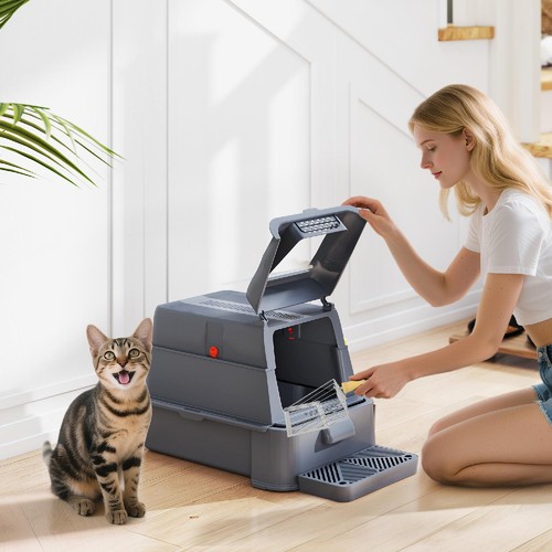Lettiera per gatti chiusa - lettiera,