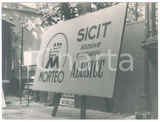 1960 ca MILANO Pubblicità GIUBERTI Cartellone MORTEO Sicit ALUSICC Foto 24x18 c