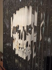 Quadro dipinto teschio autoritratto memento