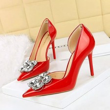 Decolte Rosso Fuoco Con Tacco