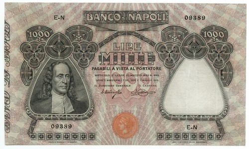 1000 lire banco napoli - 1000,