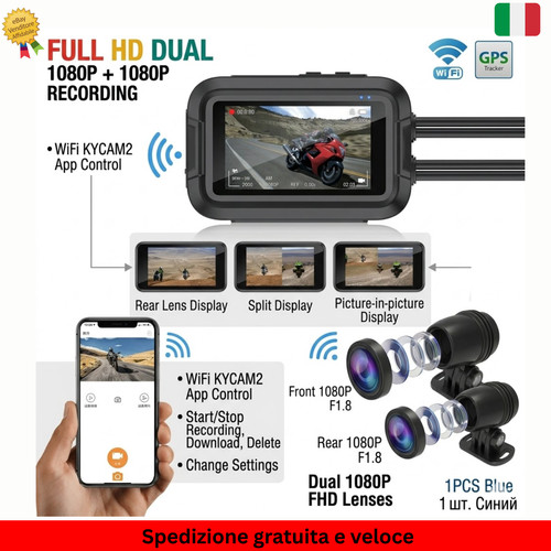 Dvr moto doppia telecamera - dvr,