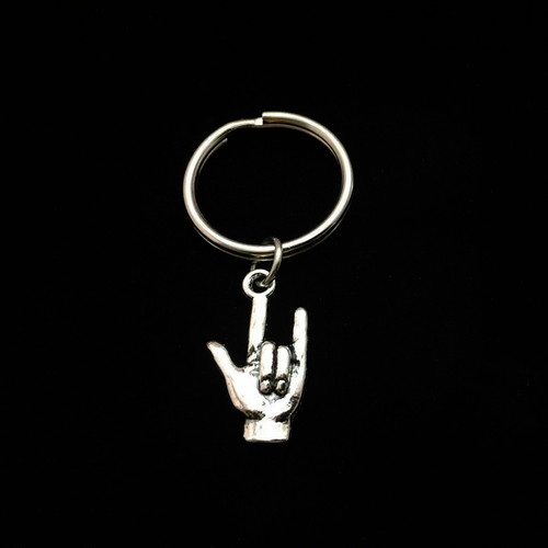 Portachiavi con corna mano - con,