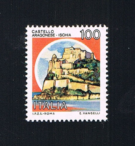 Italia francobollo castelli - 1,