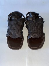 Bottega Veneta Sandalo Pelle marrone  intrecciato  Basso n. 39,5