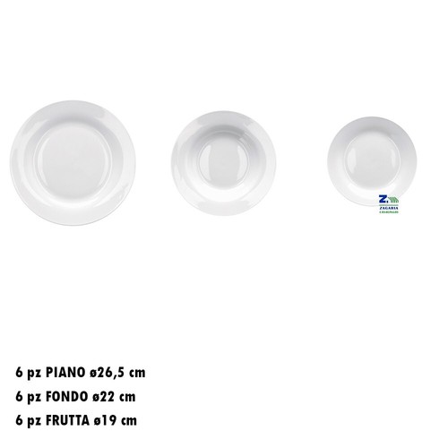 Servizio piatti bianco - servizio,
