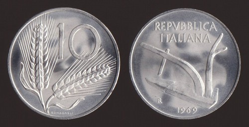 Lire 1969 spighe - 1969, e